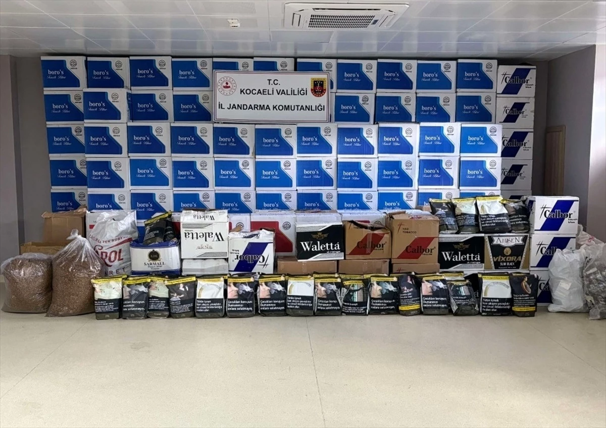 Kocaeli'de Tütün ve Sigara Kaçakçılığı Operasyonunda 5 Şüpheli Gözaltına Alındı